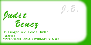 judit bencz business card